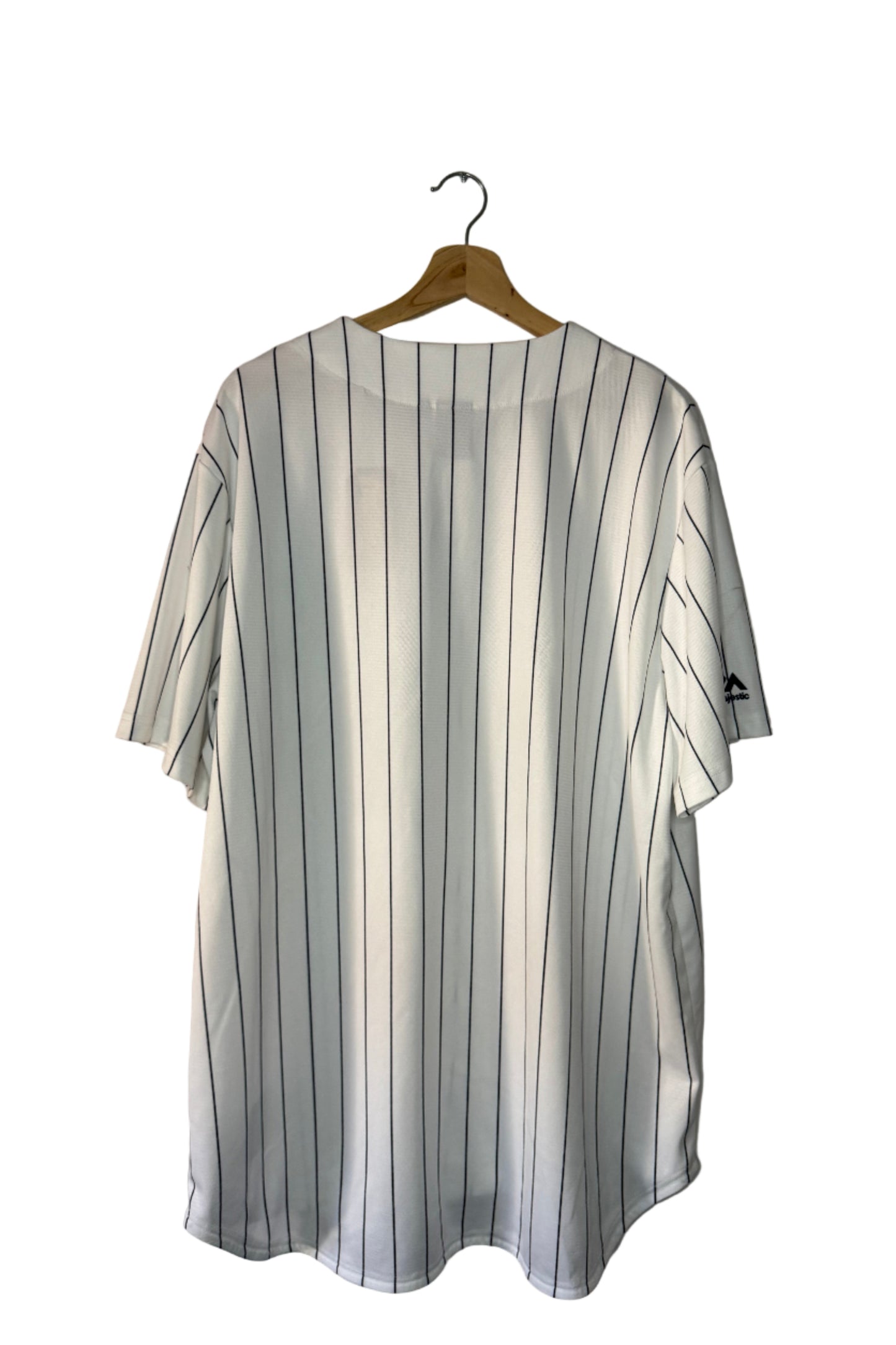 Majestic Athletic New York Yankees Chest Logo Pinstripe Replica Baseball Jersey