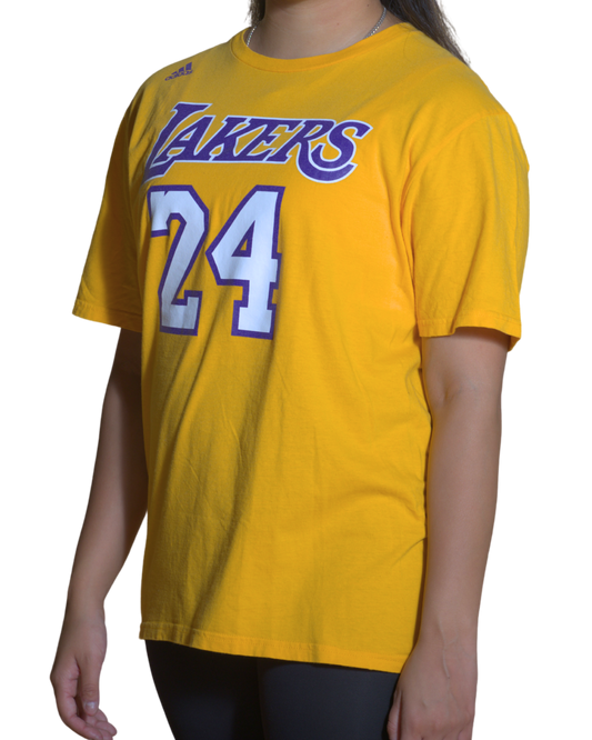 adidas Los Angeles Lakers Gold Jersey Tee - Kobe Bryant (#24)