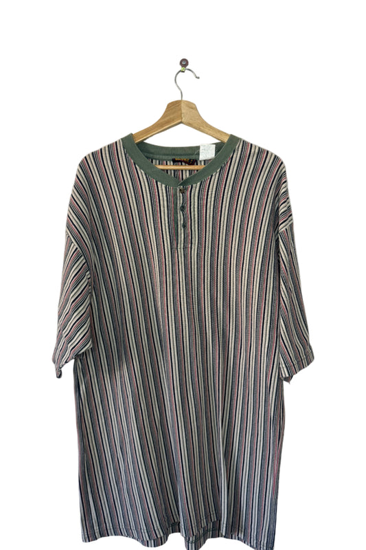 Faded Glory Stripe Buttoned Tee