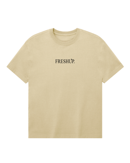 Times Fresh Roman Tee - Beige / Black