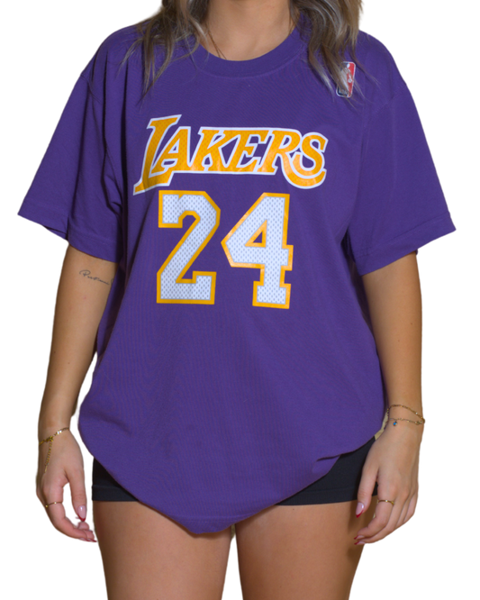 adidas Los Angeles Lakers Purple Jersey Tee - Kobe Bryant #24