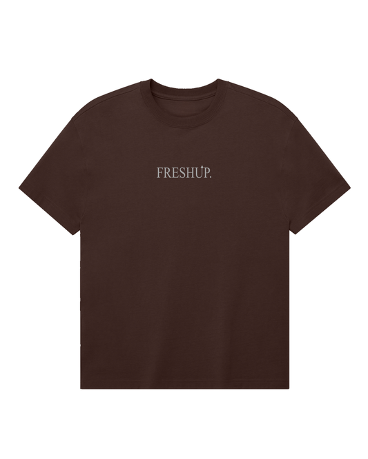 Times Fresh Roman Tee - Brown / Light Grey