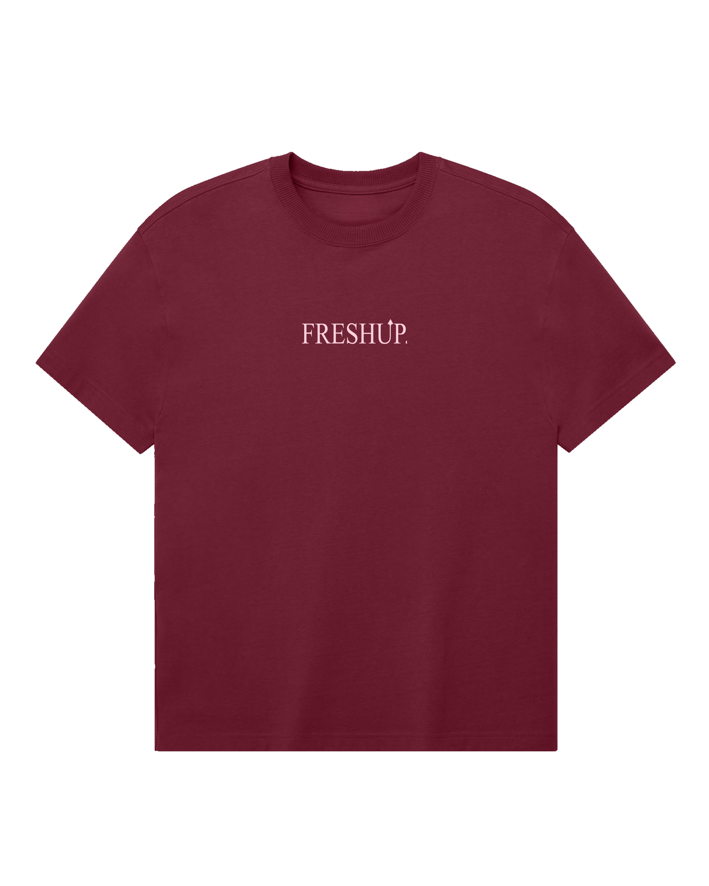 Times Fresh Roman Tee - Maroon / Baby Pink
