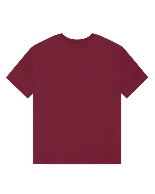 Times Fresh Roman Tee - Maroon / Baby Pink