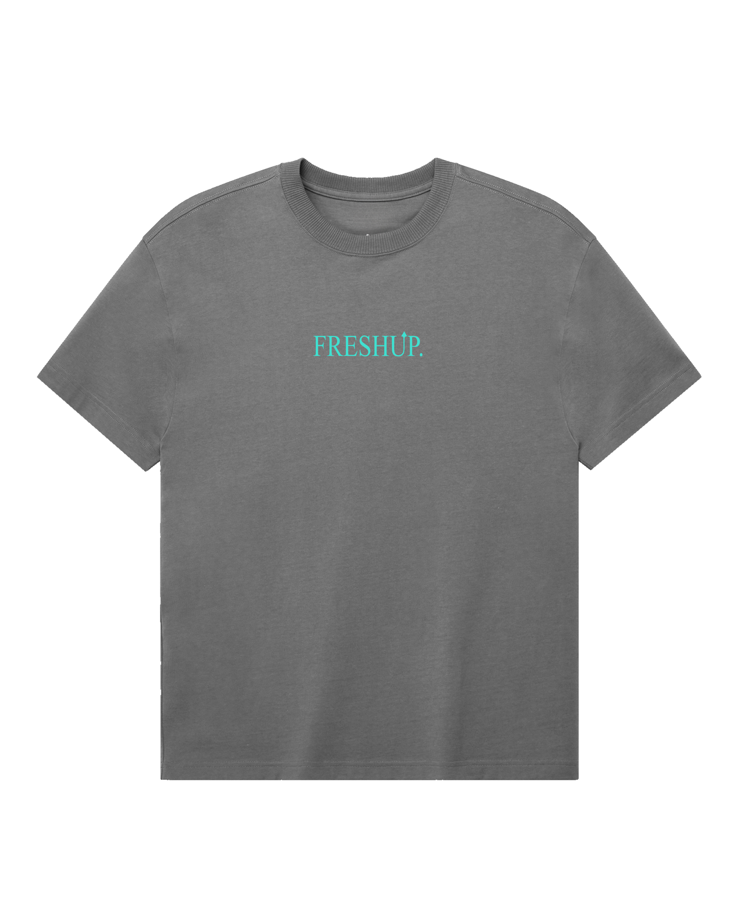 Times Fresh Roman Tee - Grey / Turqoise