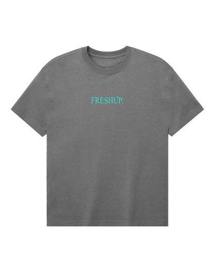 Times Fresh Roman Tee - Grey / Turqoise
